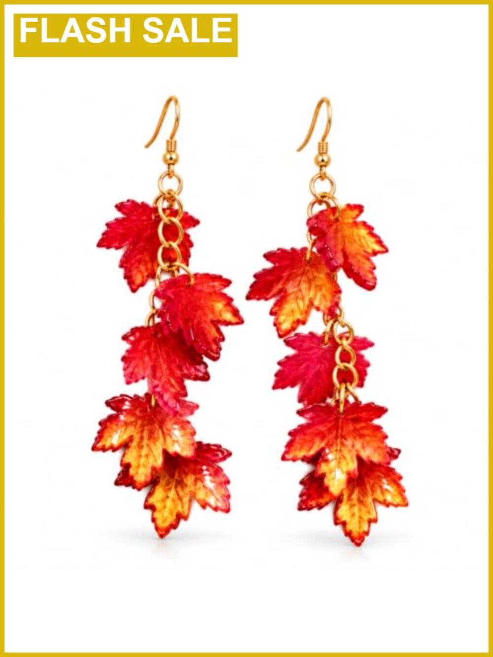 Maple Leaf Dangle Earrings Thanksgiving Fall Jewelry Gift